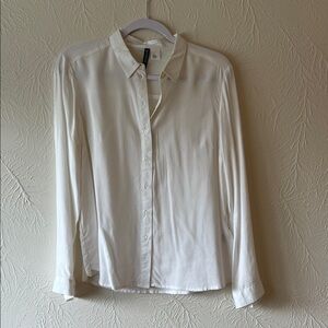 H&M Cream Button-Up Shirt